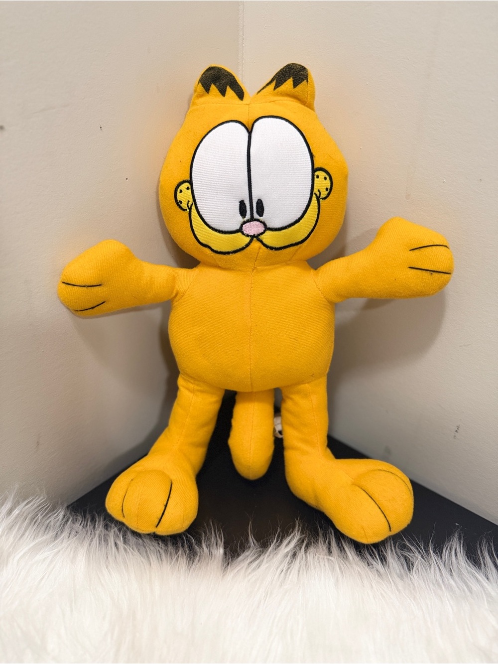 Garfield Plush Toy - Bright Yellow Cartoon Cat 14”